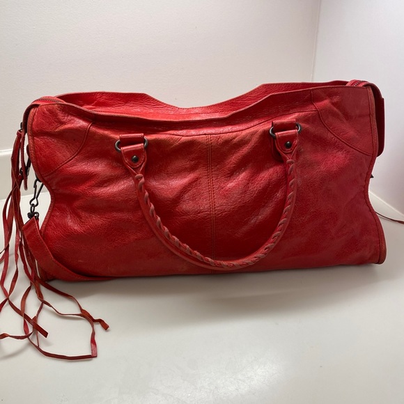 Authentic Balenciaga 💯 Part-time Red Moto Handbag - Picture 10 of 16